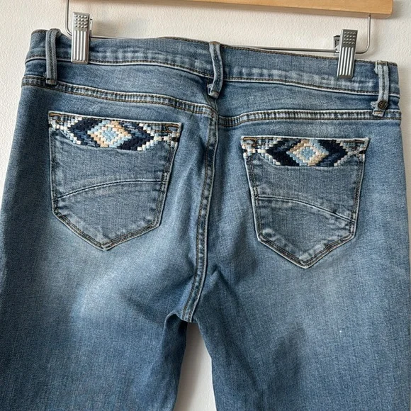 Embroidered Driftwood Colette Jeans 28